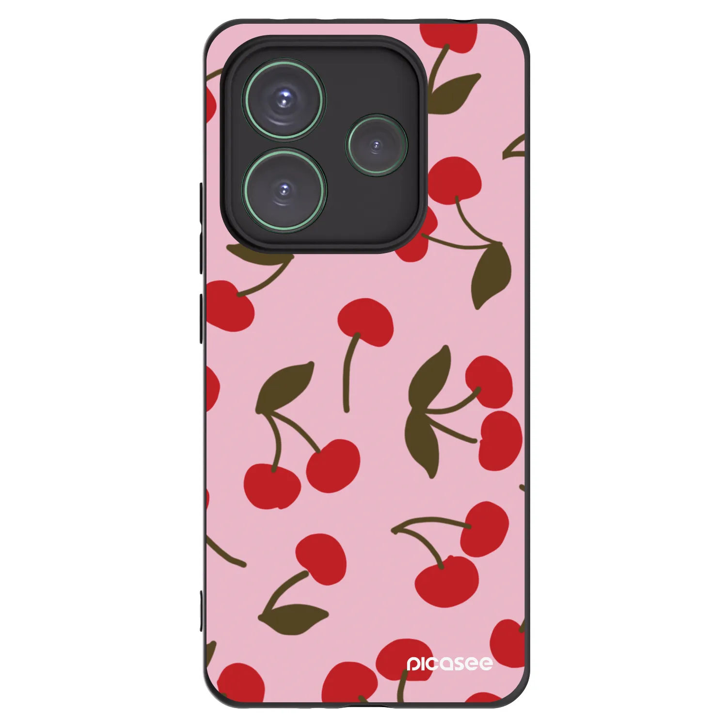 Picasee silikónový čierny obal pre Xiaomi Redmi Note 14 5G - Cherry