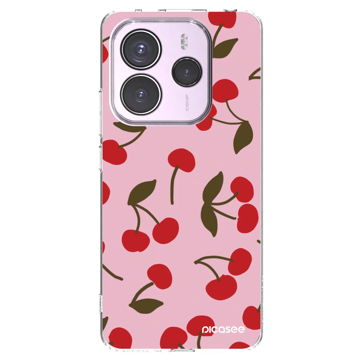 Picasee silikónový prehľadný obal pre Xiaomi Redmi Note 14 5G - Cherry