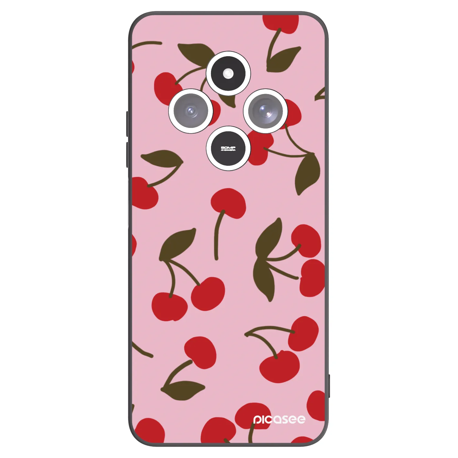 Picasee silikónový čierny obal pre Xiaomi Redmi 14C - Cherry