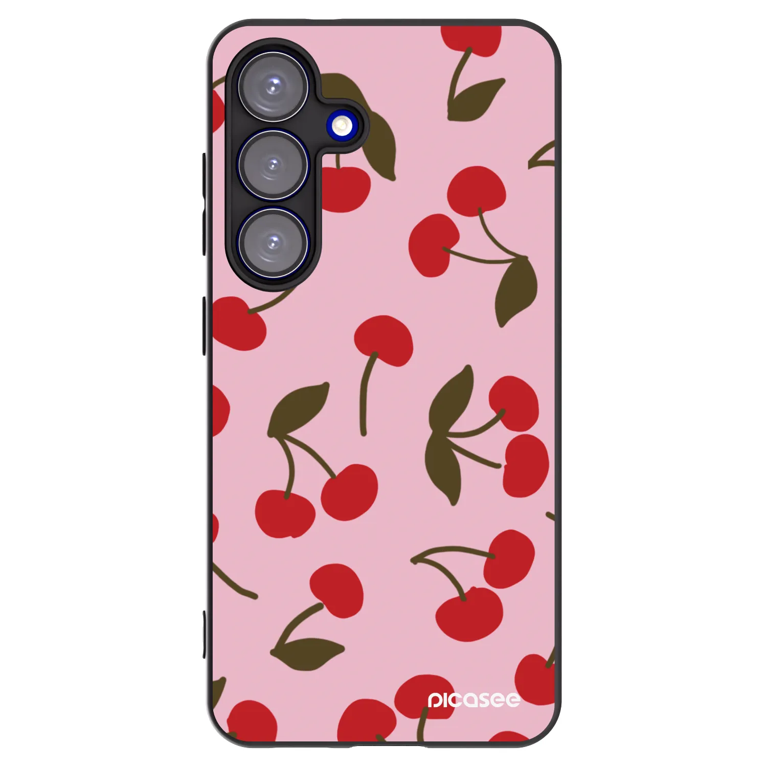 Picasee silikónový čierny obal pre Samsung Galaxy S25 5G - Cherry
