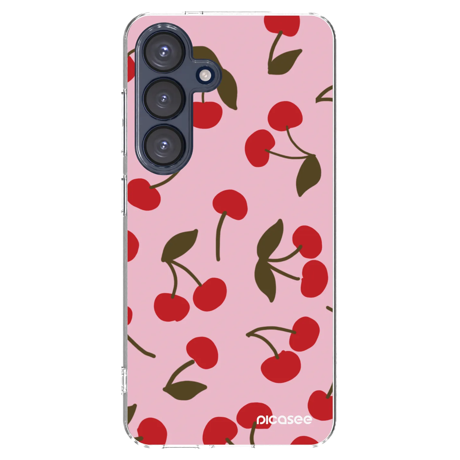 Picasee silikónový prehľadný obal pre Samsung Galaxy S25 5G - Cherry