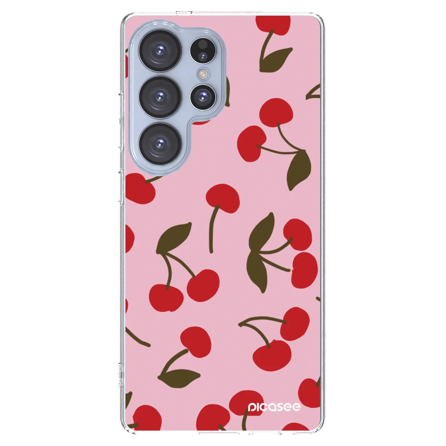 Picasee silikónový prehľadný obal pre Samsung Galaxy S25 Ultra 5G - Cherry