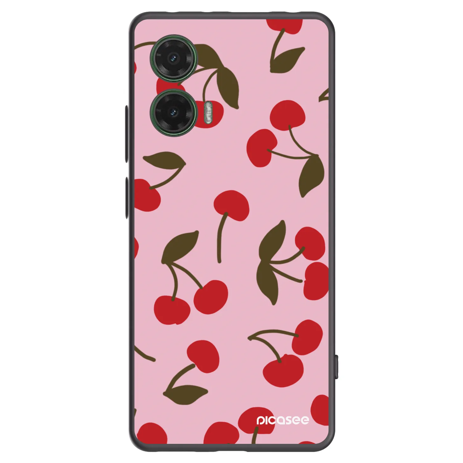Picasee silikónový čierny obal pre Motorola Moto G35 5G - Cherry