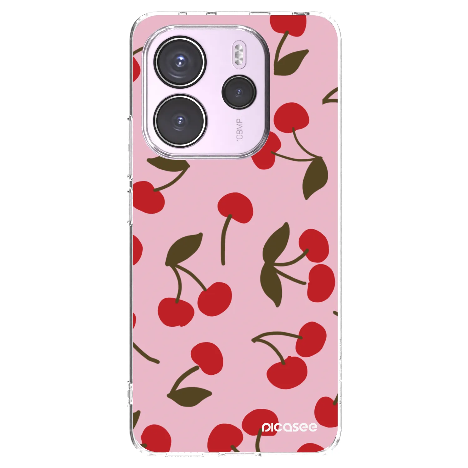 Picasee silikónový prehľadný obal pre Xiaomi Redmi Note 14 4G - Cherry