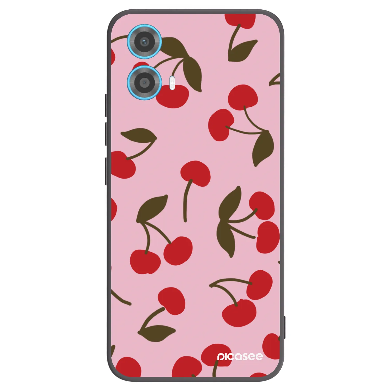 Picasee silikónový čierny obal pre Motorola Moto G34 5G - Cherry