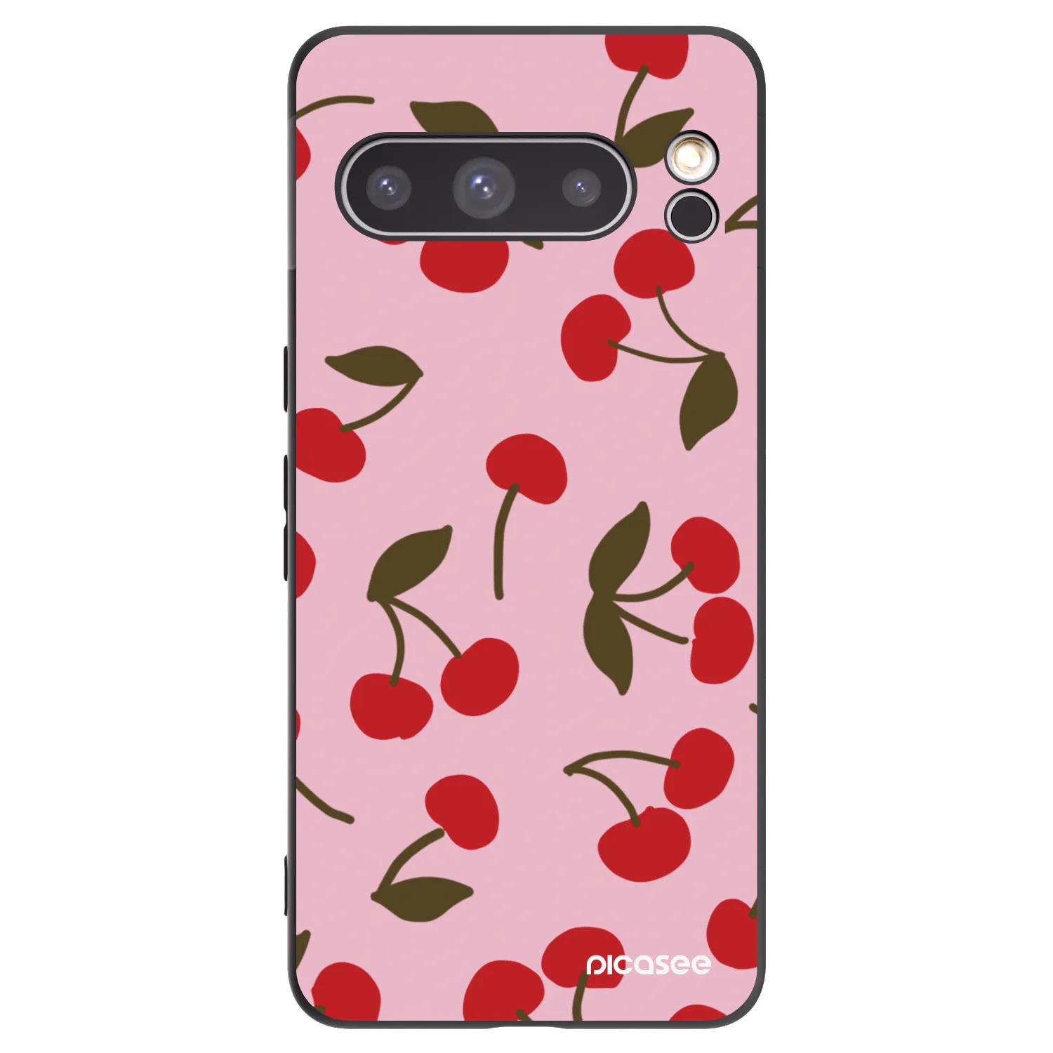 Picasee silikónový čierny obal pre Google Pixel 8 Pro - Cherry