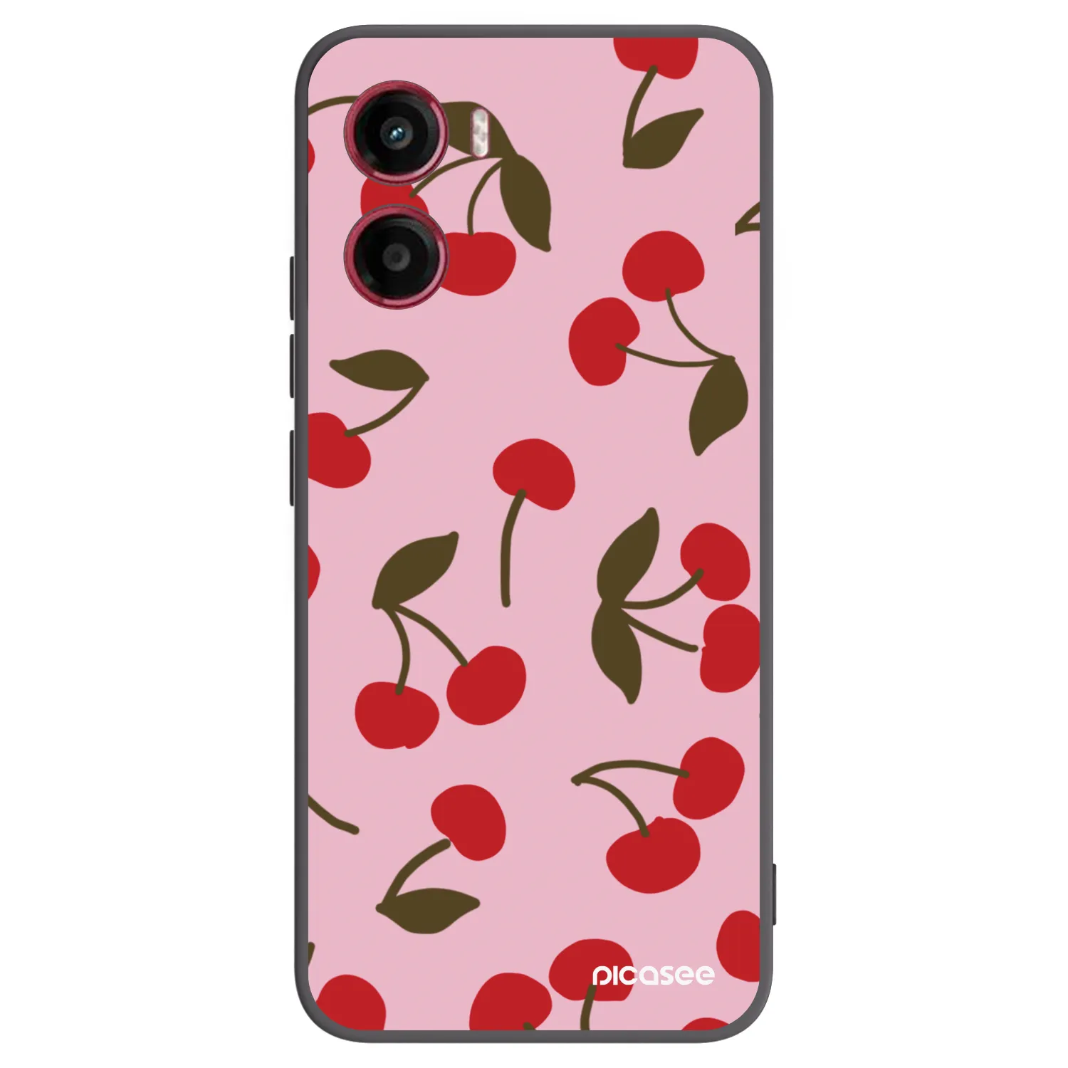 Picasee silikónový čierny obal pre Motorola Moto G05 - Cherry
