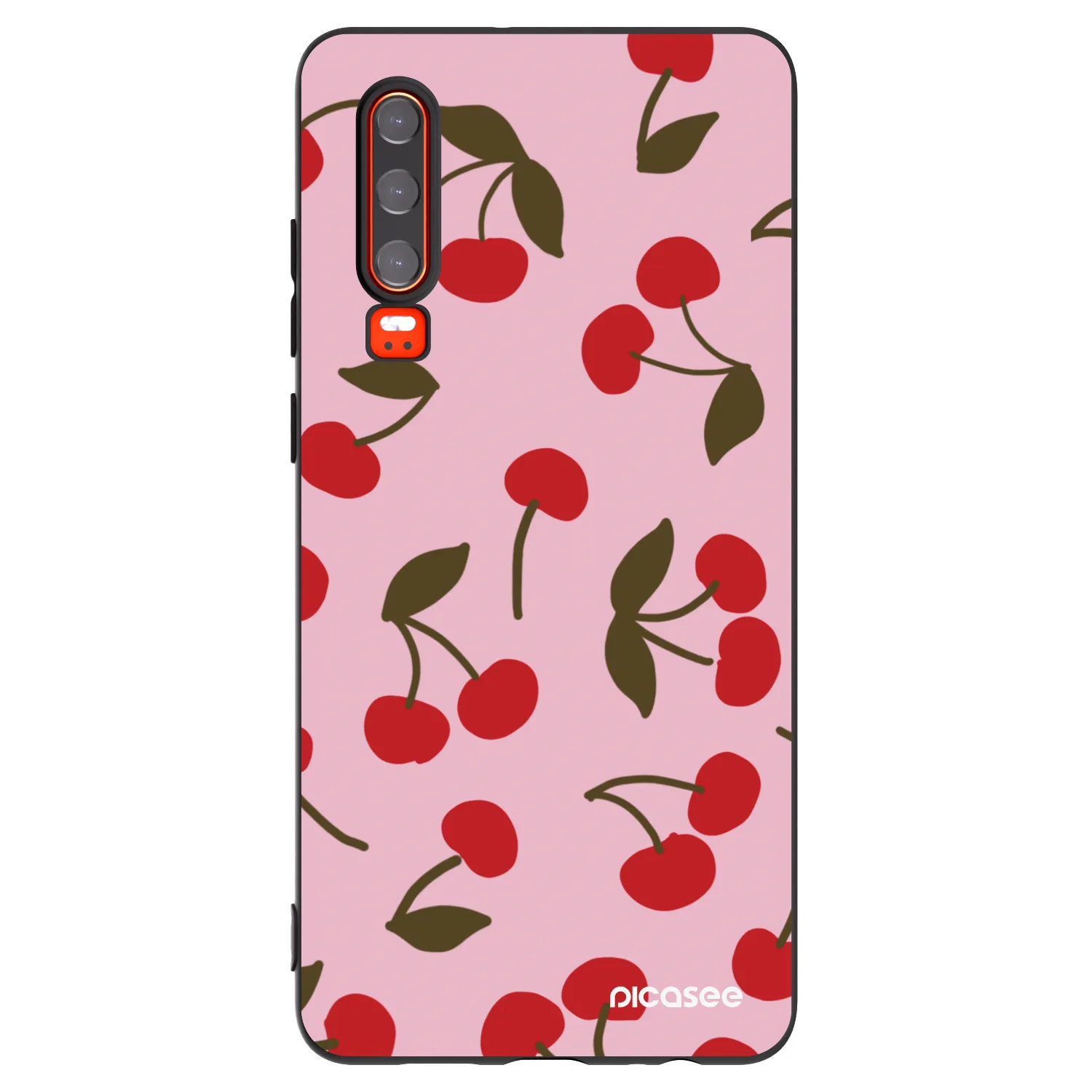 Picasee silikónový čierny obal pre Huawei P30 - Cherry