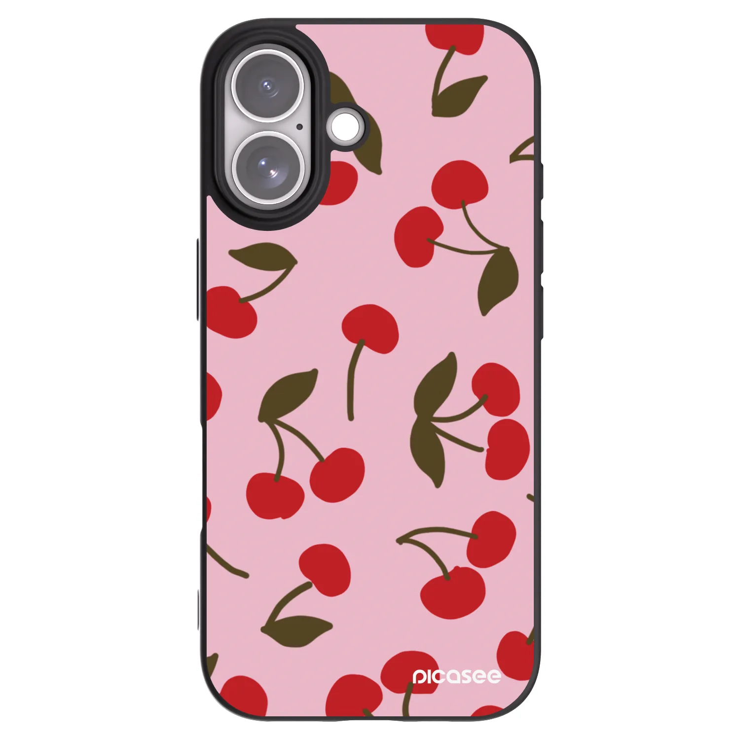 Picasee silikónový čierny obal pre Apple iPhone 17 - Cherry
