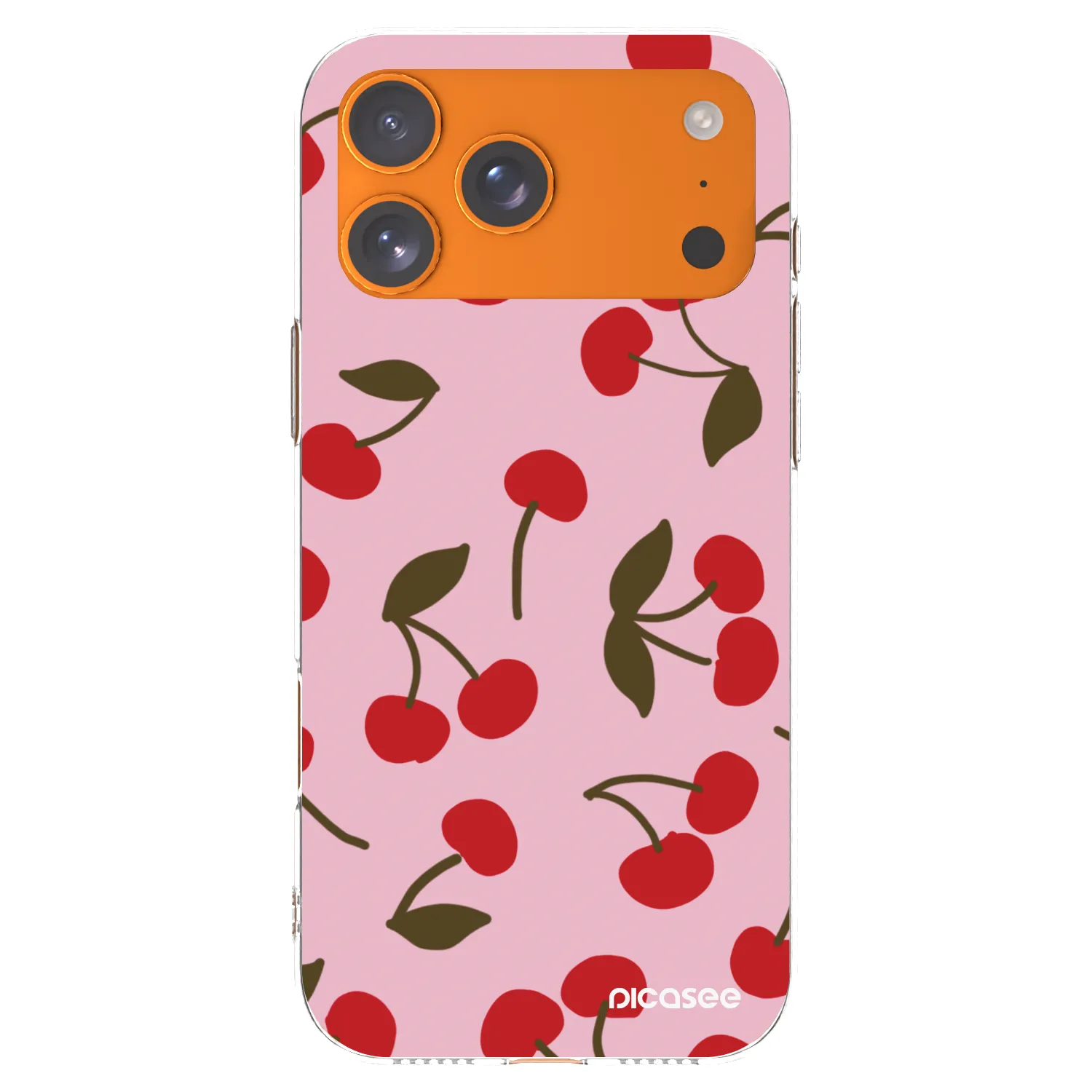 Picasee silikónový prehľadný obal pre Apple iPhone 17 Pro Max - Cherry