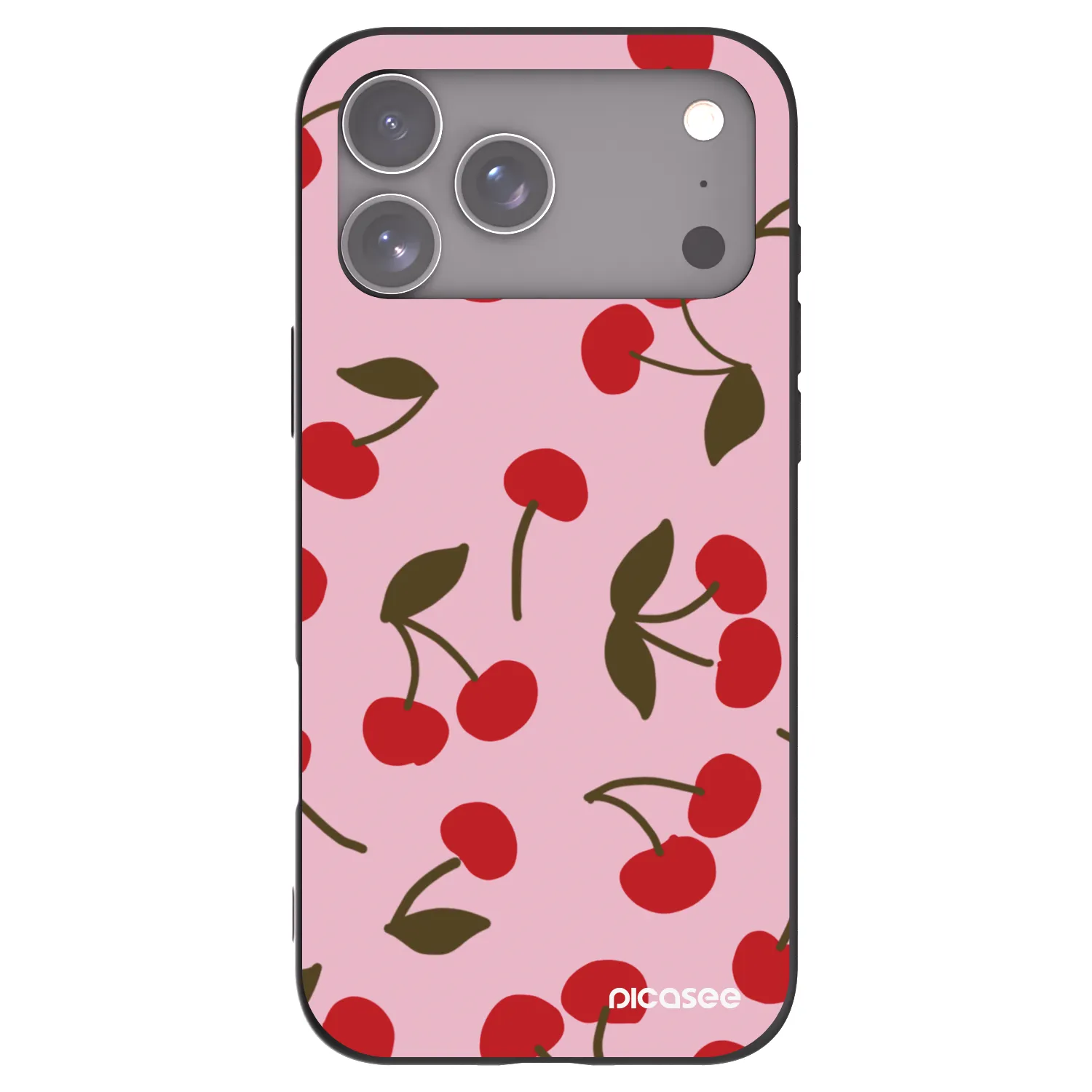 Picasee silikónový čierny obal pre Apple iPhone 17 Pro Max - Cherry