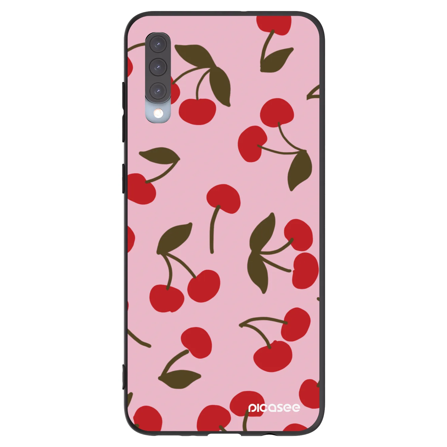 Picasee silikónový čierny obal pre Samsung Galaxy A70 A705F - Cherry