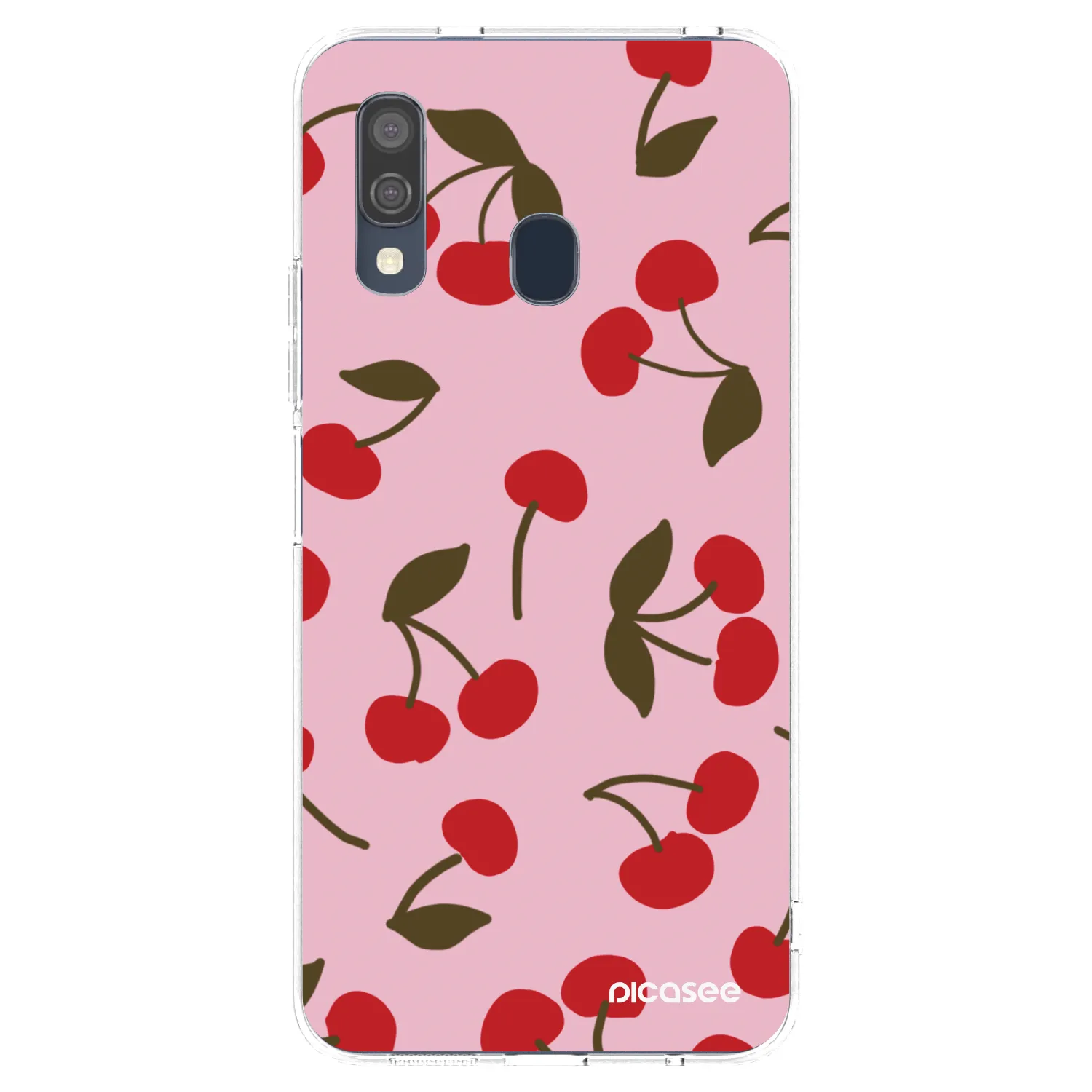 Picasee silikónový prehľadný obal pre Samsung Galaxy A40 A405F - Cherry
