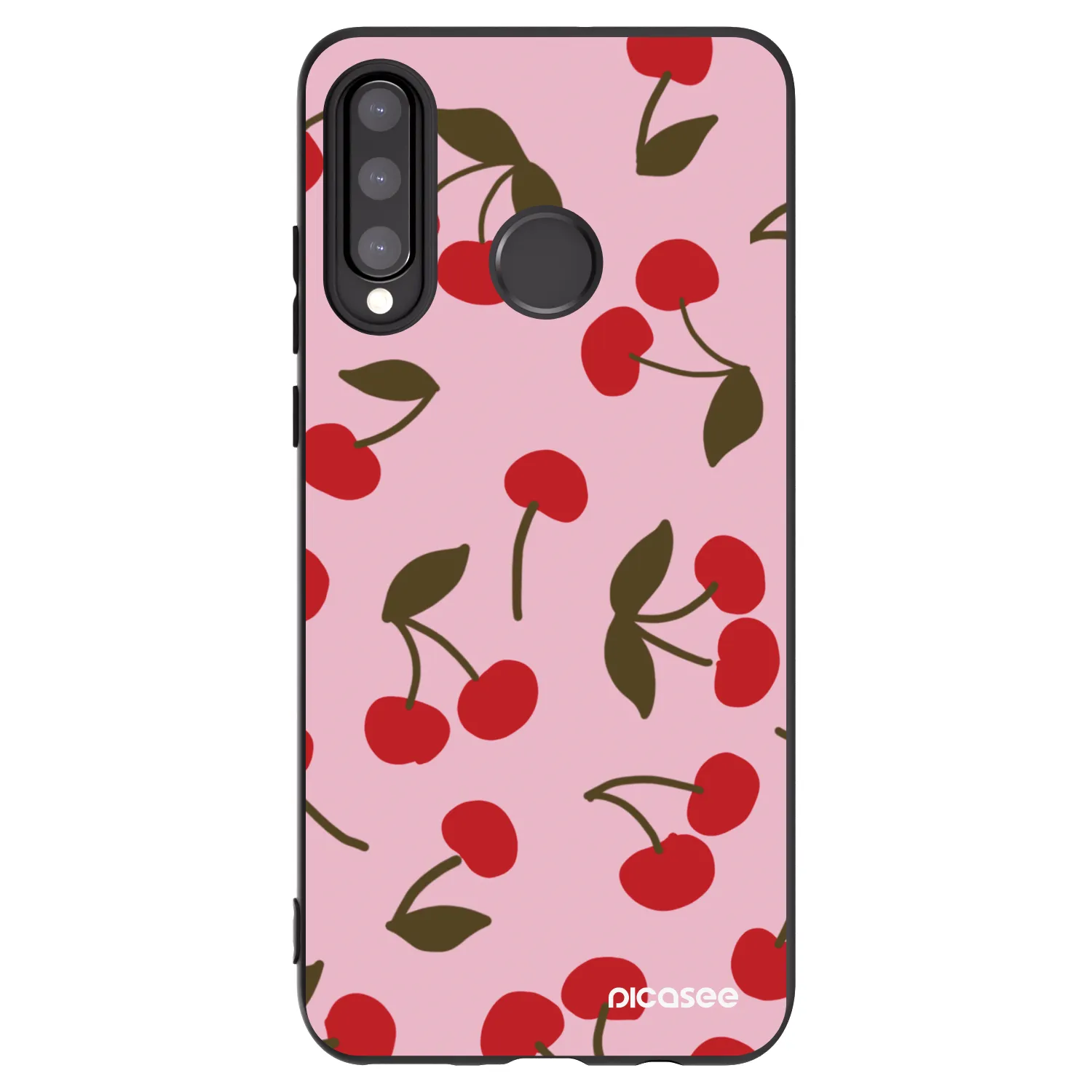 Picasee silikónový čierny obal pre Huawei P30 Lite - Cherry