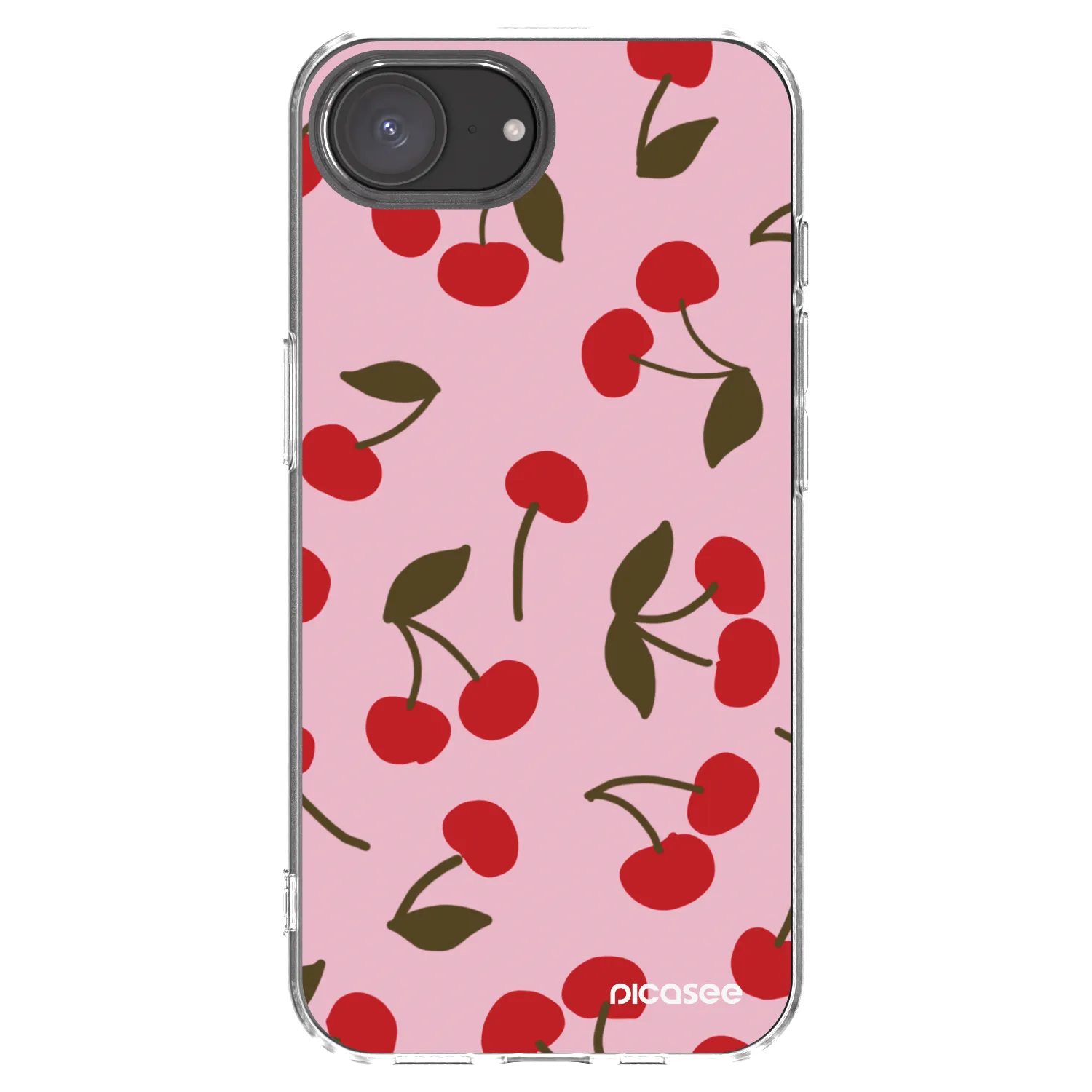 Picasee silikónový prehľadný obal pre Apple iPhone 17e - Cherry