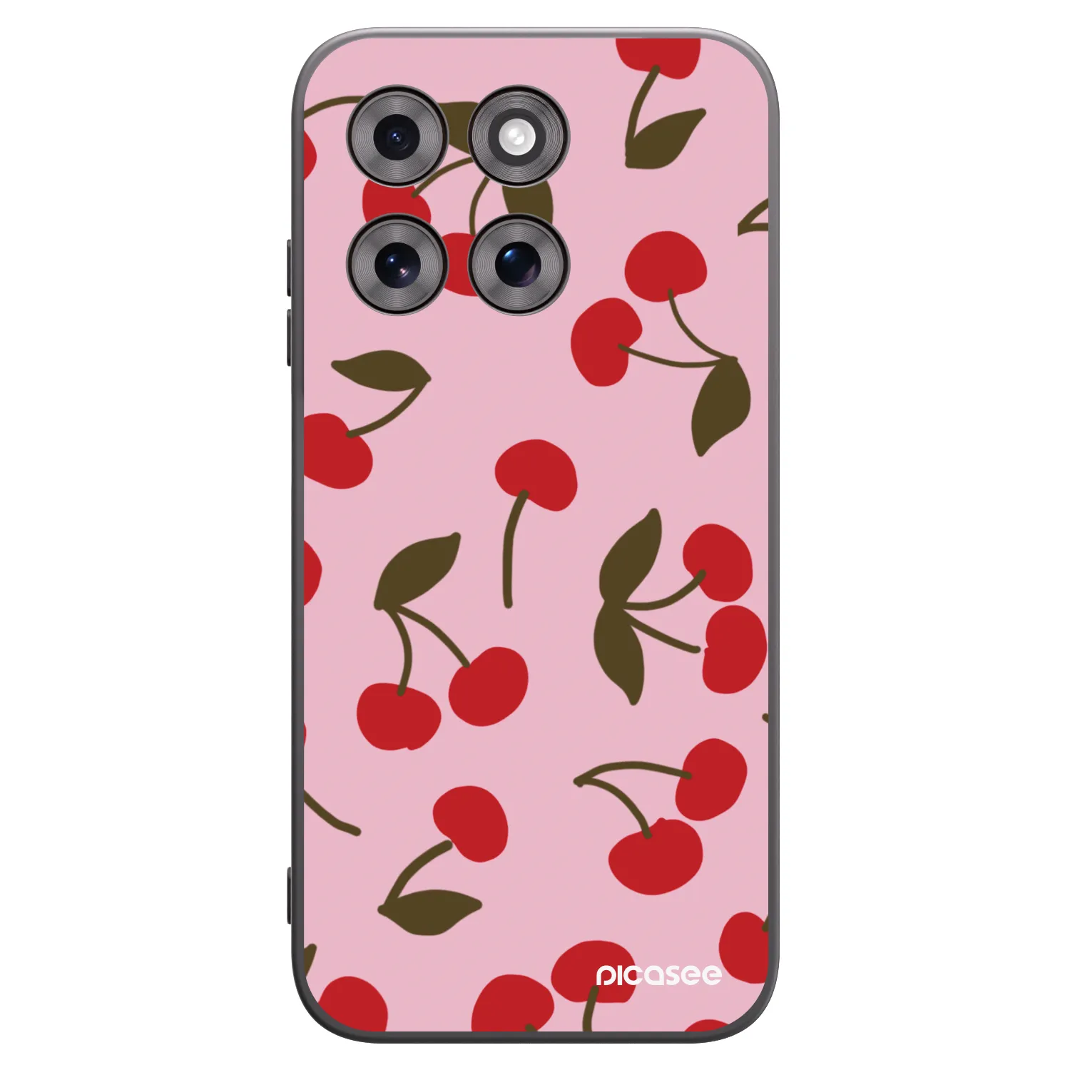 Picasee silikónový čierny obal pre Motorola Moto G77 - Cherry