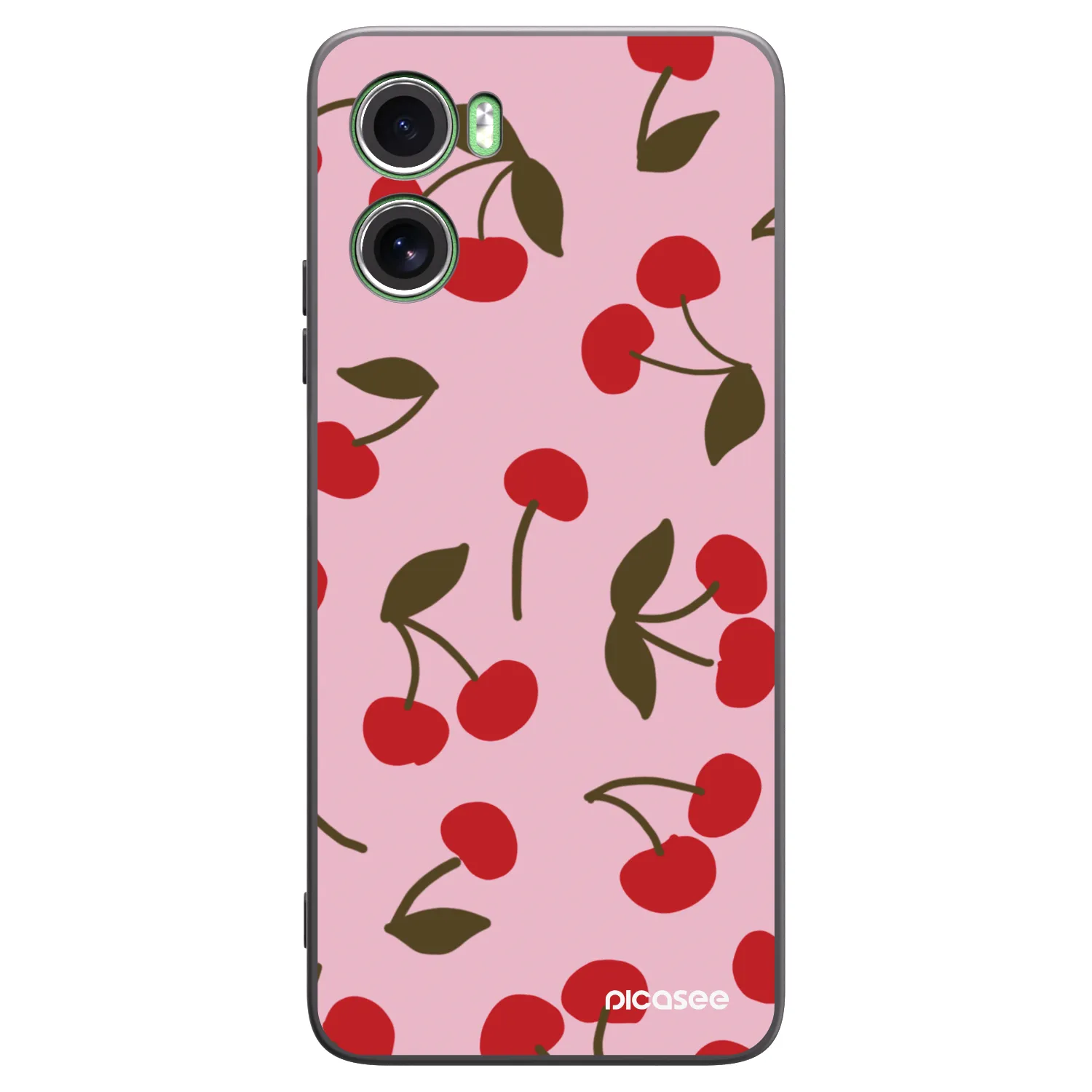 Picasee silikónový čierny obal pre Motorola Moto G06 - Cherry