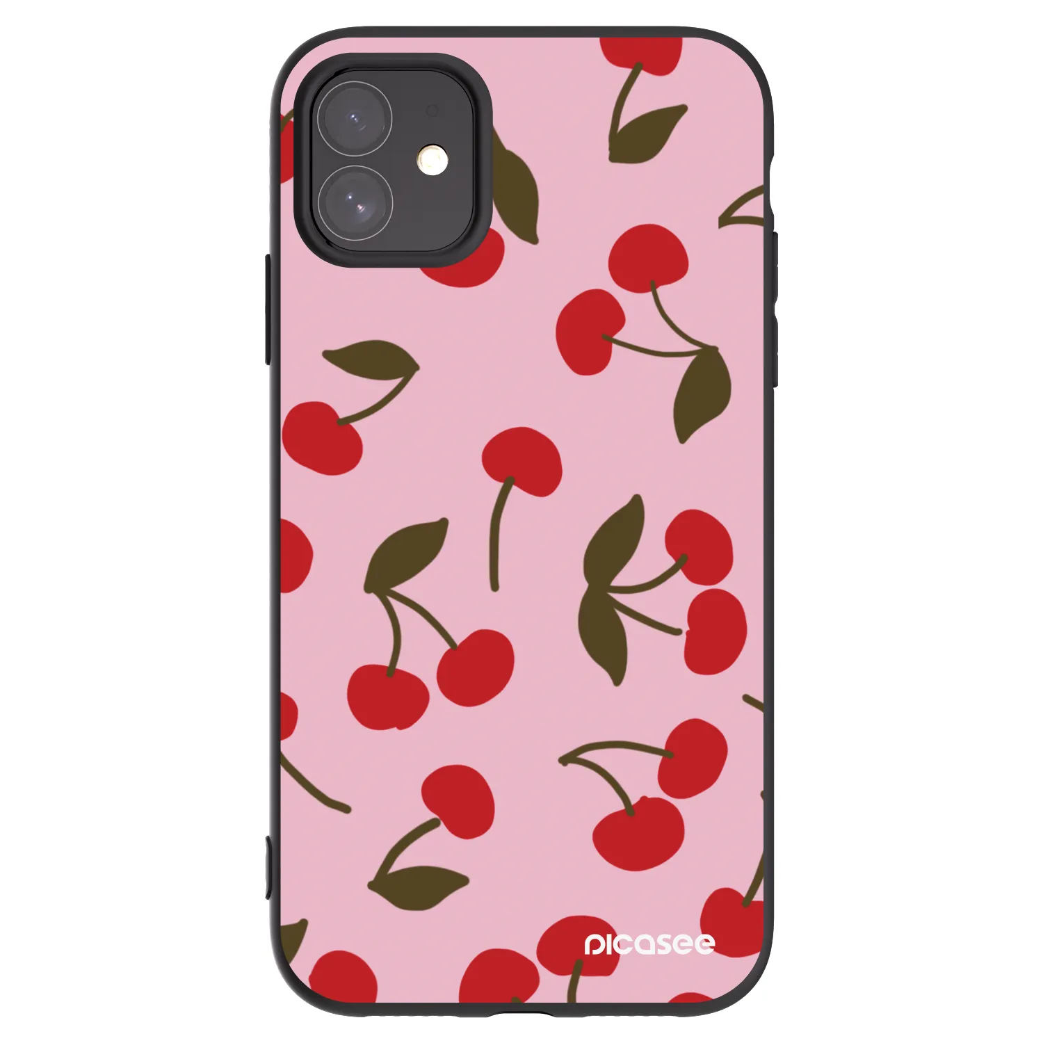 Picasee silikónový čierny obal pre Apple iPhone 11 - Cherry
