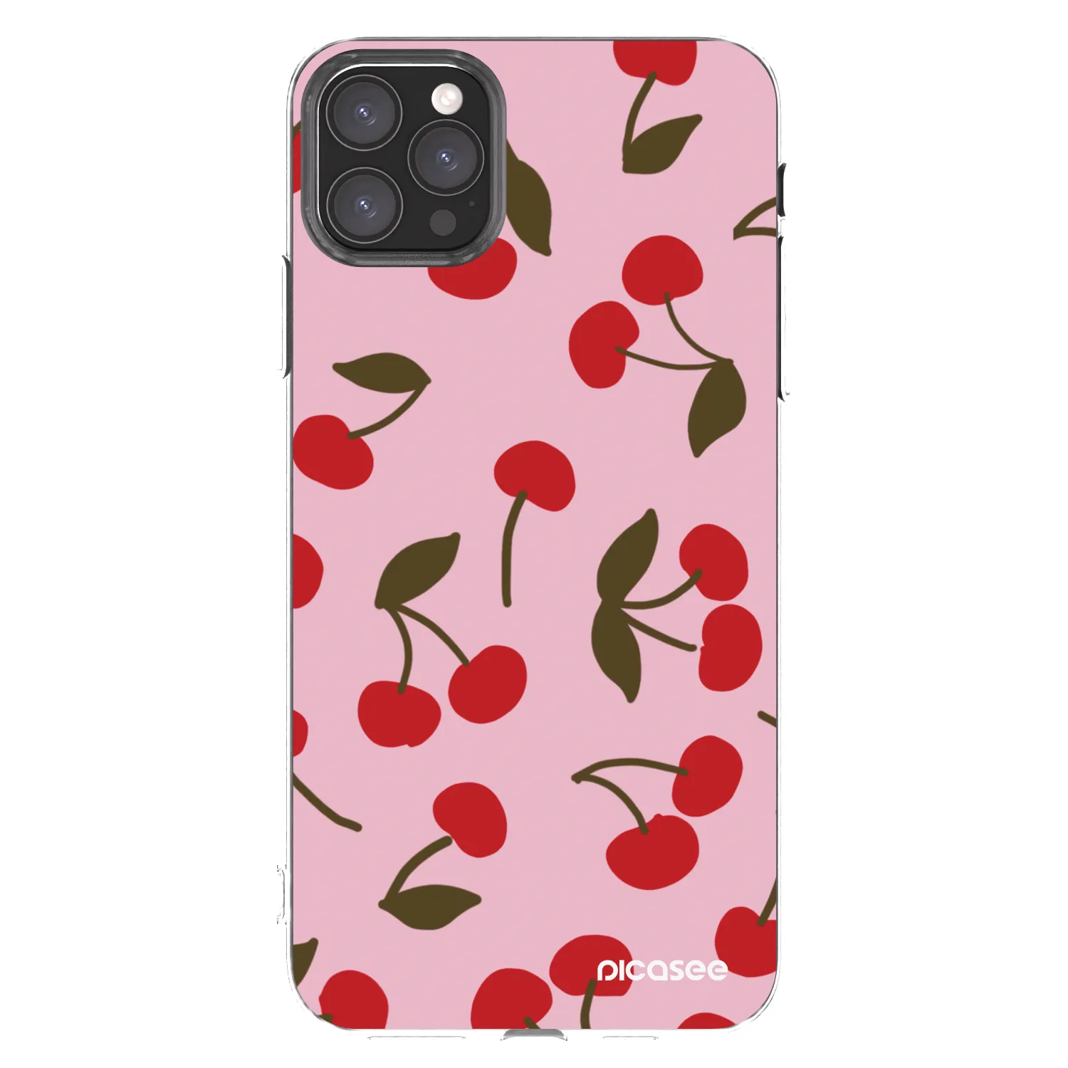 Picasee silikónový prehľadný obal pre Apple iPhone 11 Pro Max - Cherry
