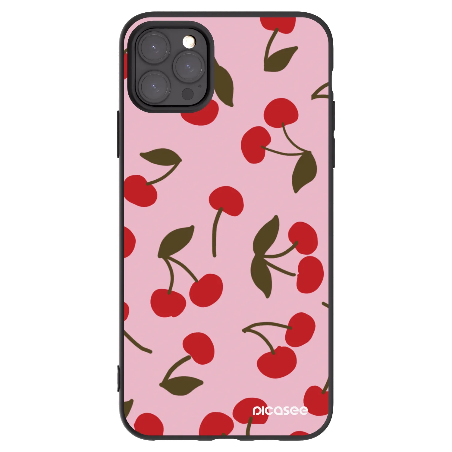 Picasee silikónový čierny obal pre Apple iPhone 11 Pro Max - Cherry
