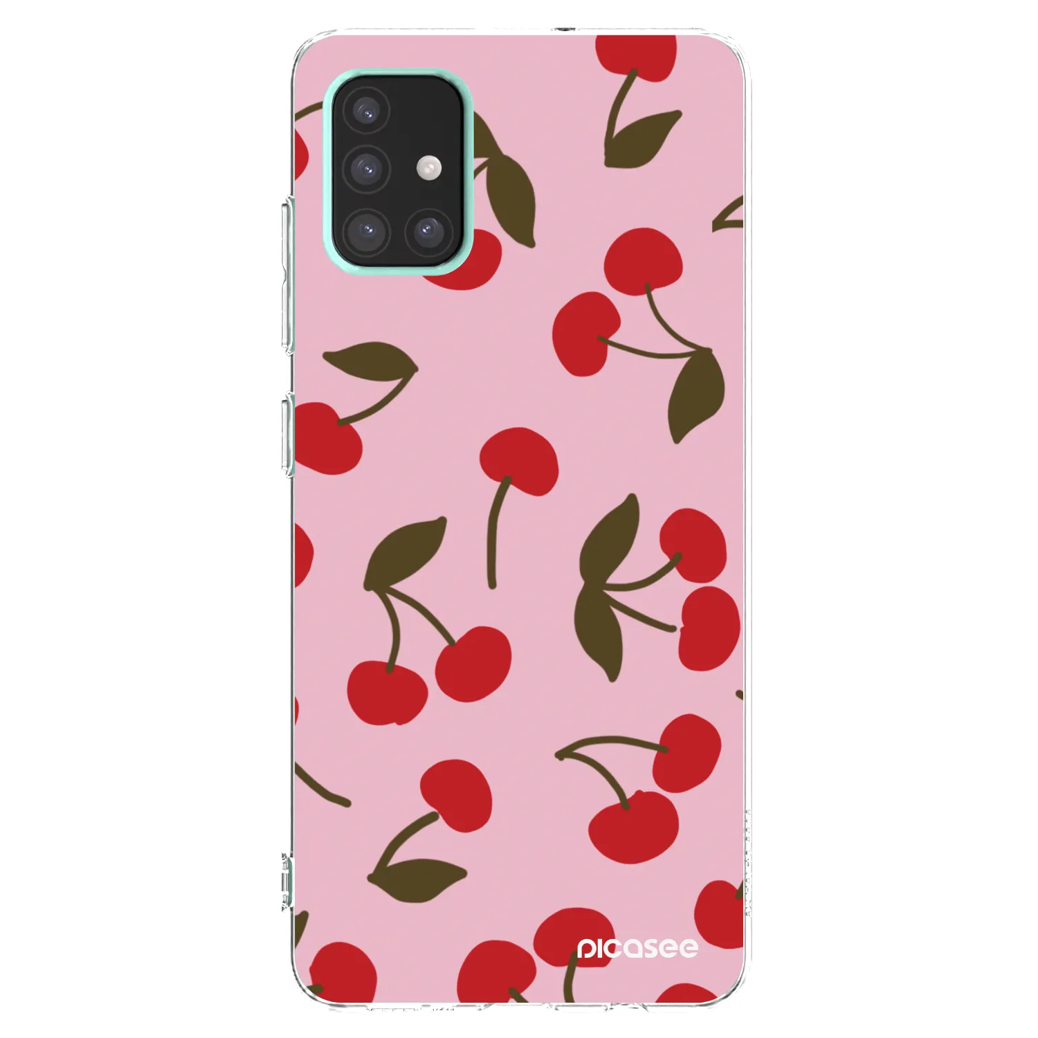 Picasee silikónový prehľadný obal pre Samsung Galaxy A51 A515F - Cherry