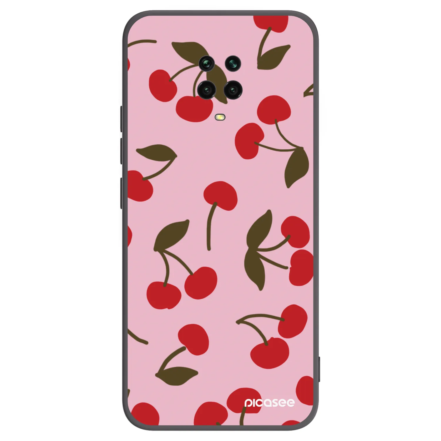 Picasee silikónový čierny obal pre Xiaomi Redmi Note 9 Pro - Cherry