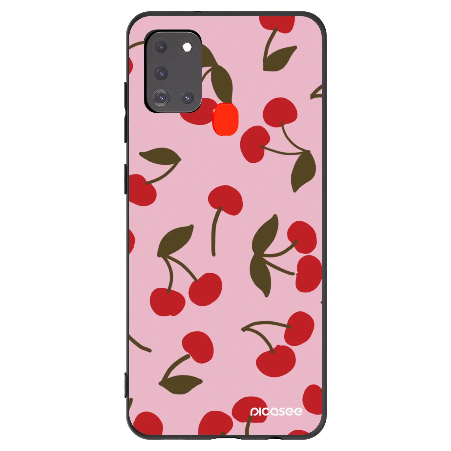 Picasee silikónový čierny obal pre Samsung Galaxy A21s - Cherry