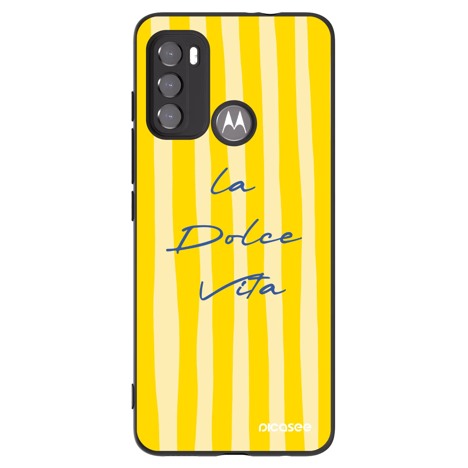 Picasee silikónový čierny obal pre Motorola Moto G60 - Ladolcevita
