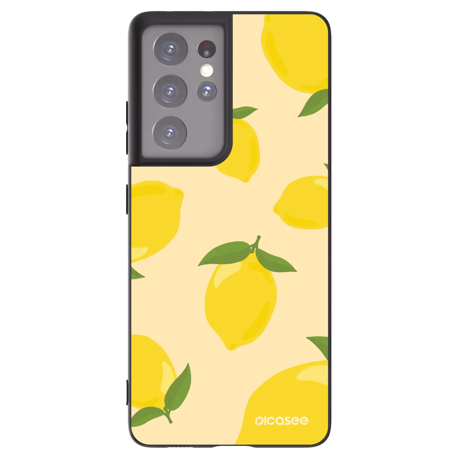 Picasee silikónový čierny obal pre Samsung Galaxy S21 Ultra 5G G998B - Limoncella