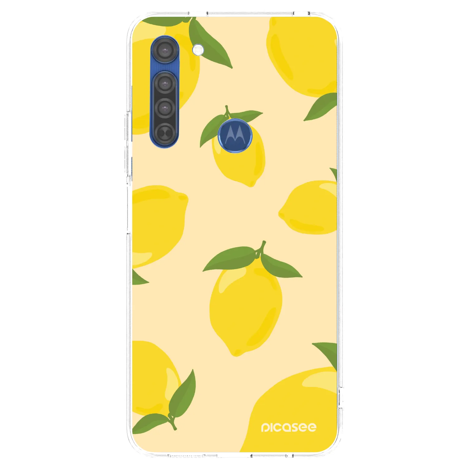 Picasee silikónový prehľadný obal pre Motorola Moto G8 - Limoncella