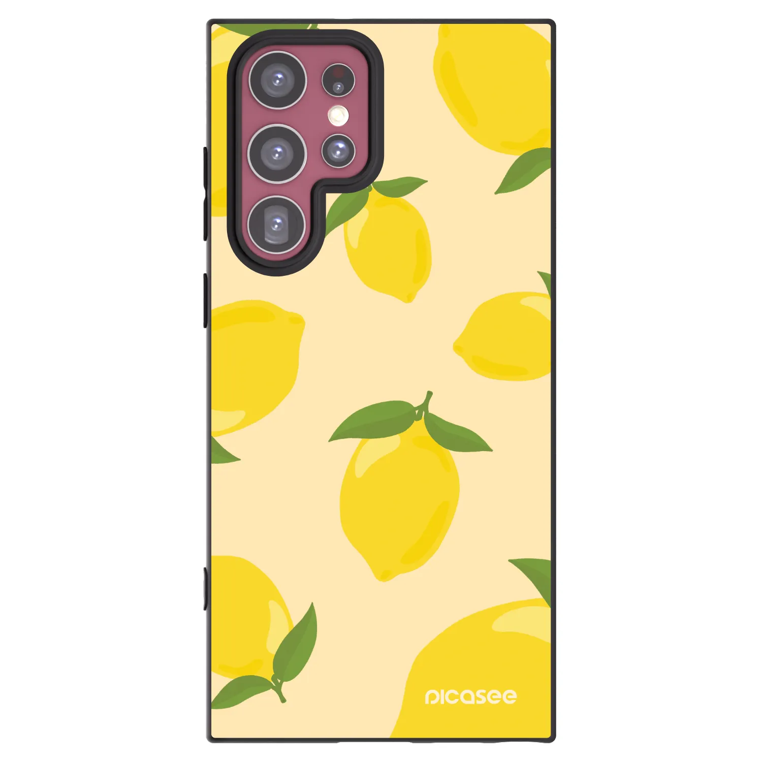 Picasee silikónový čierny obal pre Samsung Galaxy S22 Ultra 5G - Limoncella
