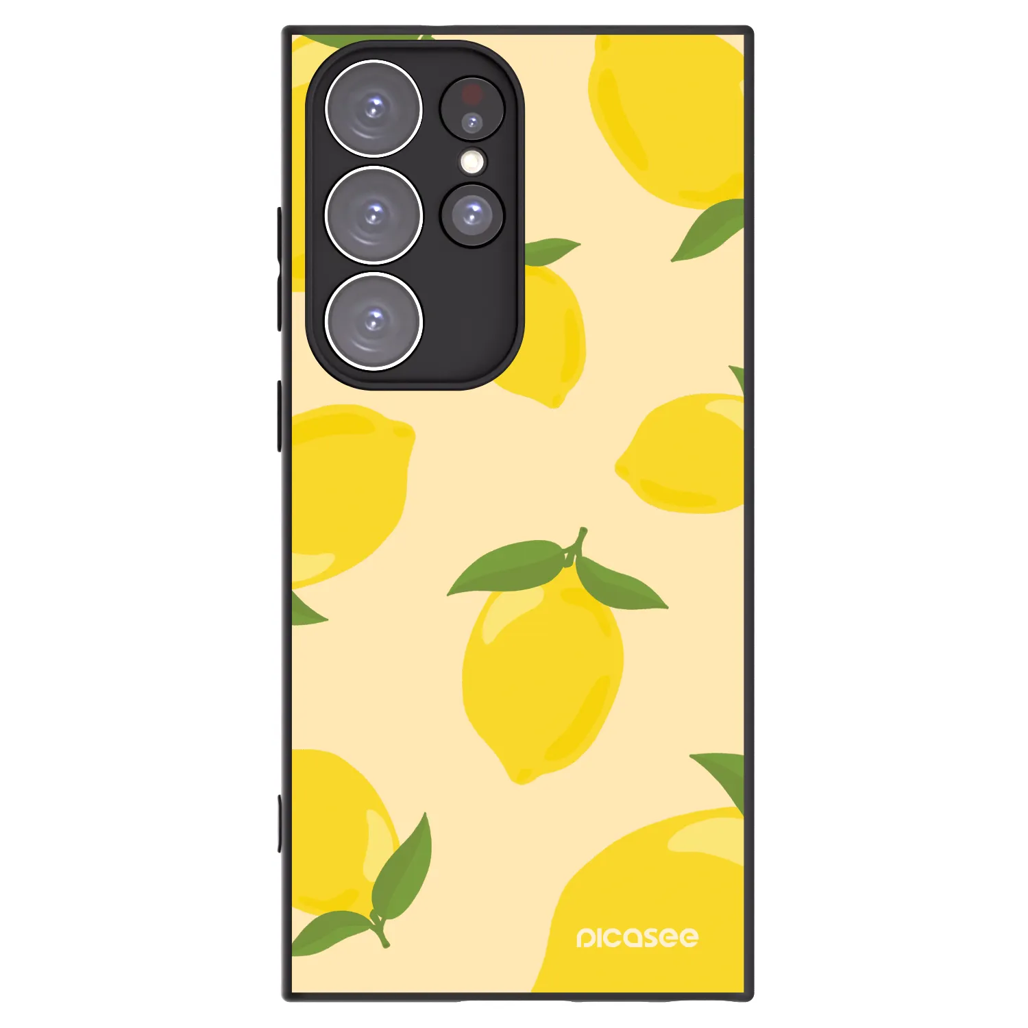 Picasee silikónový čierny obal pre Samsung Galaxy S23 Ultra 5G - Limoncella