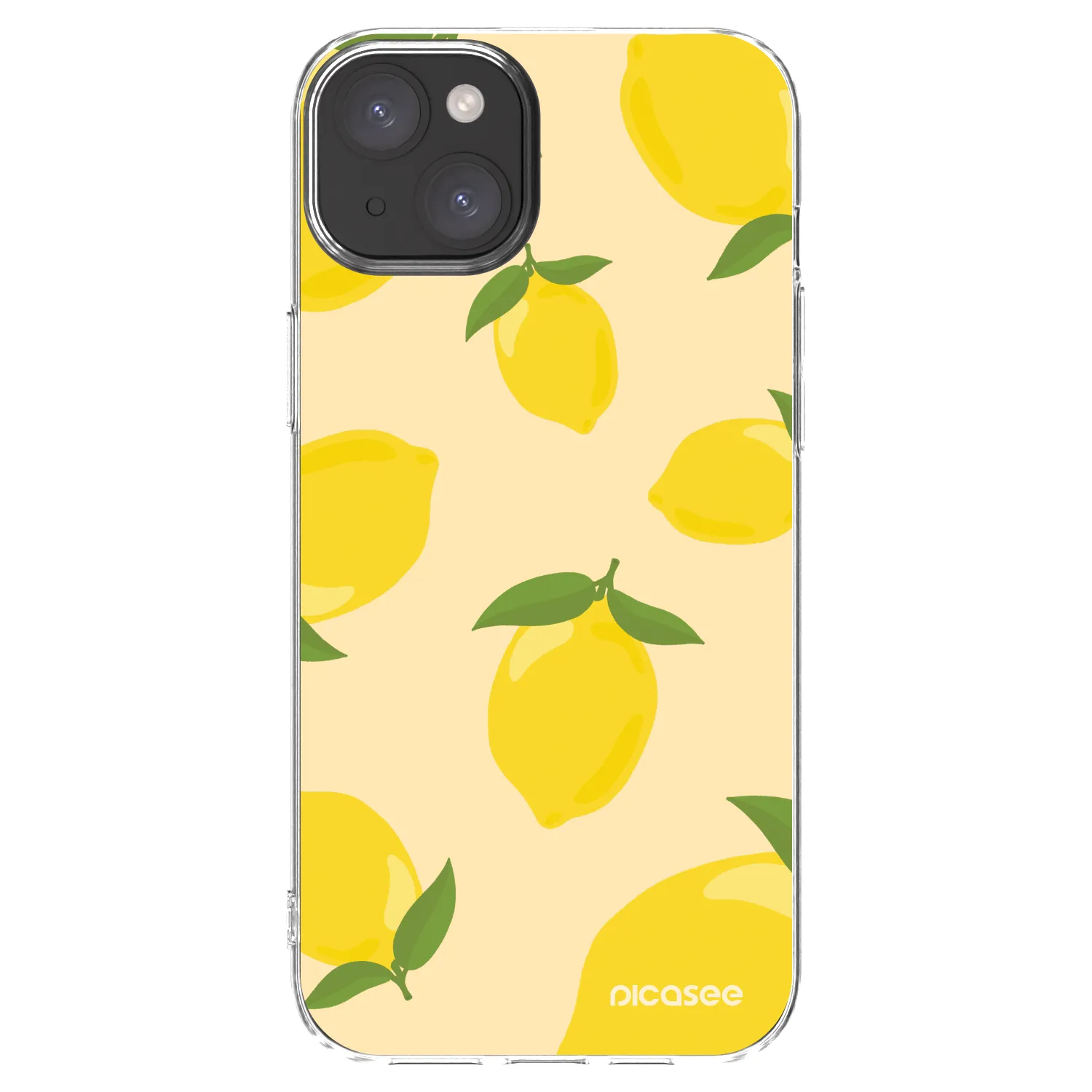 Picasee silikónový prehľadný obal pre Apple iPhone 15 Plus - Limoncella