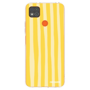 Picasee silikónový prehľadný obal pre Xiaomi Redmi 9C - Lines lemon