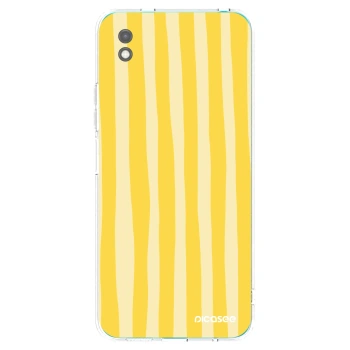 Picasee silikónový čierny obal pre Xiaomi Redmi 9A - Lines lemon