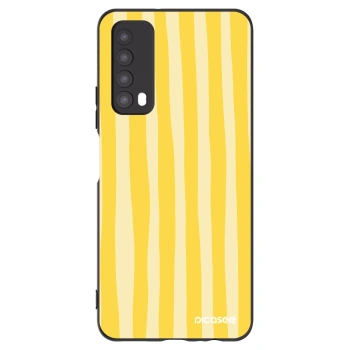 Picasee silikónový čierny obal pre Huawei P Smart 2021 - Lines lemon