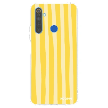 Picasee silikónový prehľadný obal pre Realme 5 - Lines lemon