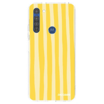Obal pre Motorola Moto G8 - Lines lemon