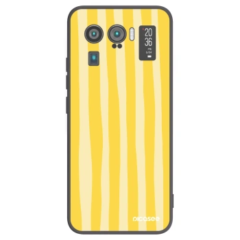 Picasee silikónový čierny obal pre Xiaomi Mi 11 Ultra - Lines lemon