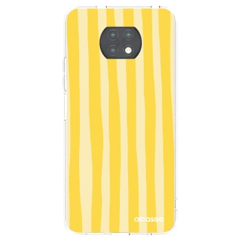 Picasee silikónový prehľadný obal pre Xiaomi Redmi Note 9T - Lines lemon