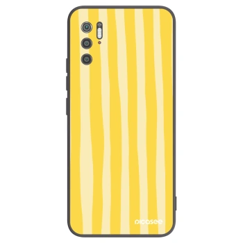 Picasee silikónový čierny obal pre Xiaomi Poco M3 Pro 5G - Lines lemon