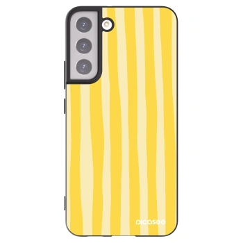 Picasee silikónový čierny obal pre Samsung Galaxy S22+ 5G - Lines lemon