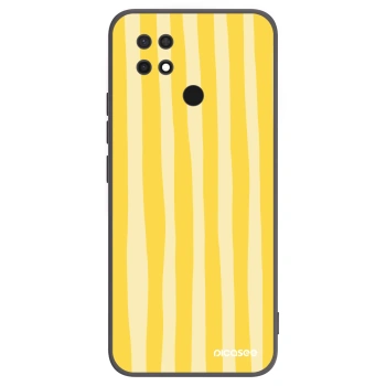 Picasee silikónový čierny obal pre Xiaomi Redmi 10C - Lines lemon