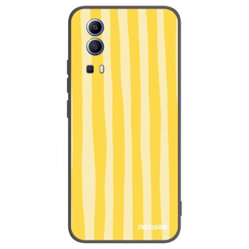 Picasee silikónový čierny obal pre Vivo Y52 5G - Lines lemon