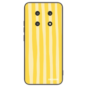 Picasee silikónový čierny obal pre Honor Magic4 Lite 5G - Lines lemon