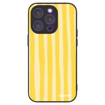 Picasee ULTIMATE CASE pro Apple iPhone 14 Pro - Lines lemon