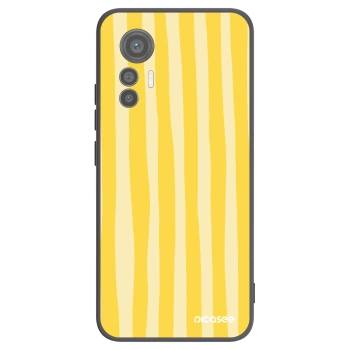 Picasee silikónový čierny obal pre Xiaomi 12 Lite - Lines lemon