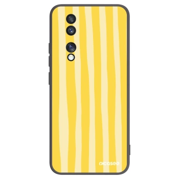 Picasee silikónový čierny obal pre Honor 70 - Lines lemon