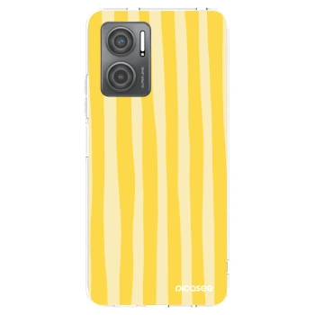 Picasee silikónový prehľadný obal pre Xiaomi Redmi 10 5G - Lines lemon