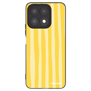 Picasee silikónový čierny obal pre Honor X8a - Lines lemon